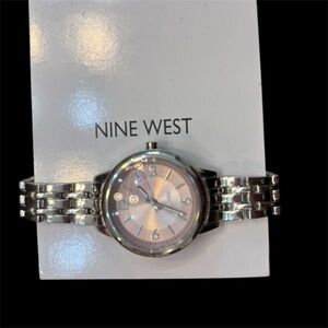 🔥NWB Nine West Silver and Pink Women's Watch